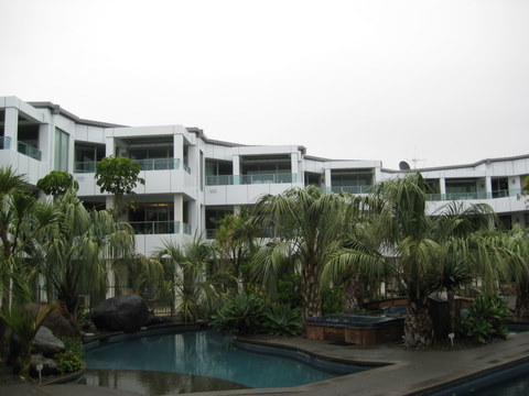 Cutters cove resort external view with swimming pool